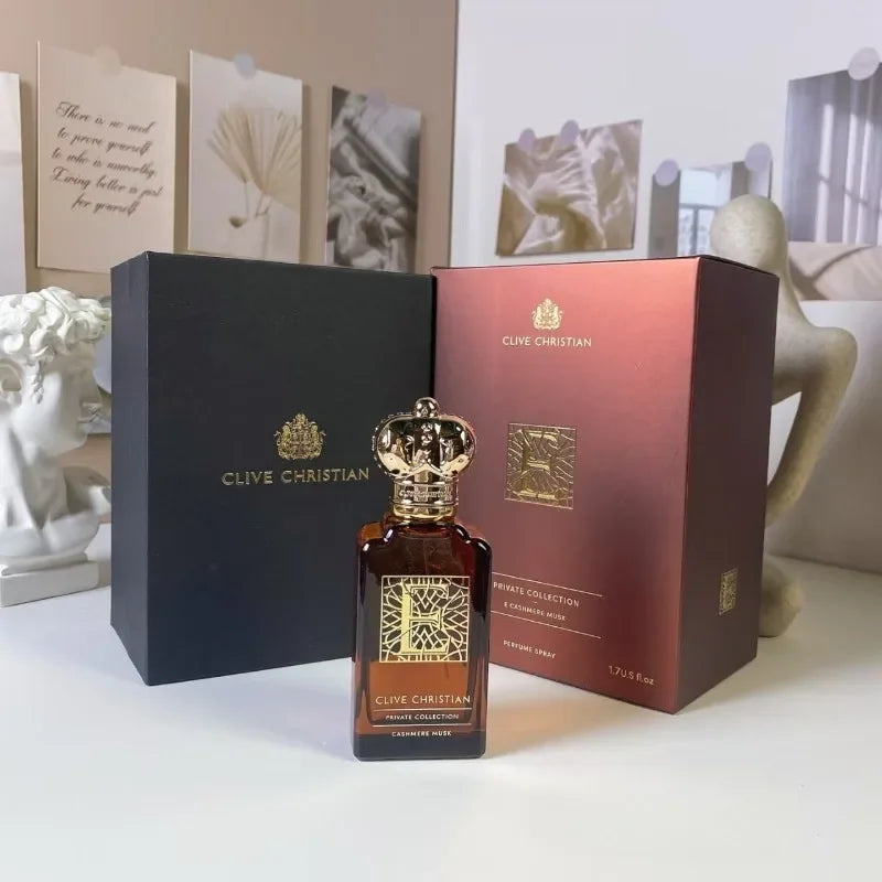 Clive Christian Mens Perfume 50ml Long Lasting Amberwood Fresh Fragrance Jasmine Rose Sandalwood Amber Musk Elegant Scent