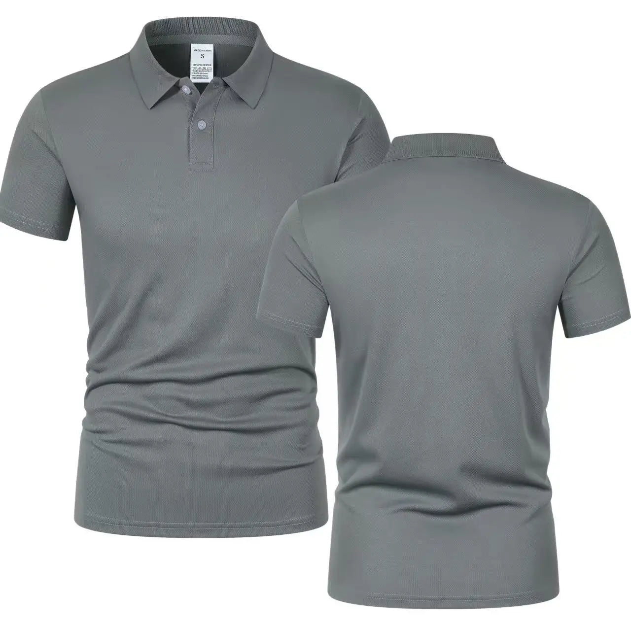 Summer Men's Short Sleeve T-Shirt Button Classic Fit Casual Polo Shirts Pullover Shirts Outdoor Solid Color Lightweight Tops