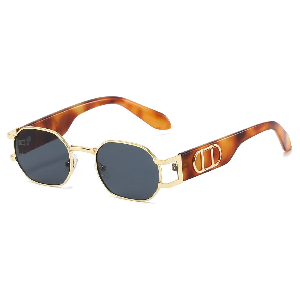 Hollow Out Small Hexgon Sunglasses Men Punk Fashion Tint Color Casual Uv400 Sun Shades Street Travel Blogger Eyewear