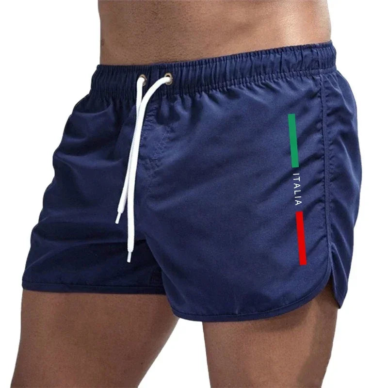 Italy Summer Men Casual Fashion Board Shorts High Quality Man Beach Quick Dry Shorts Daily Running Fitness Cycling Short Pants