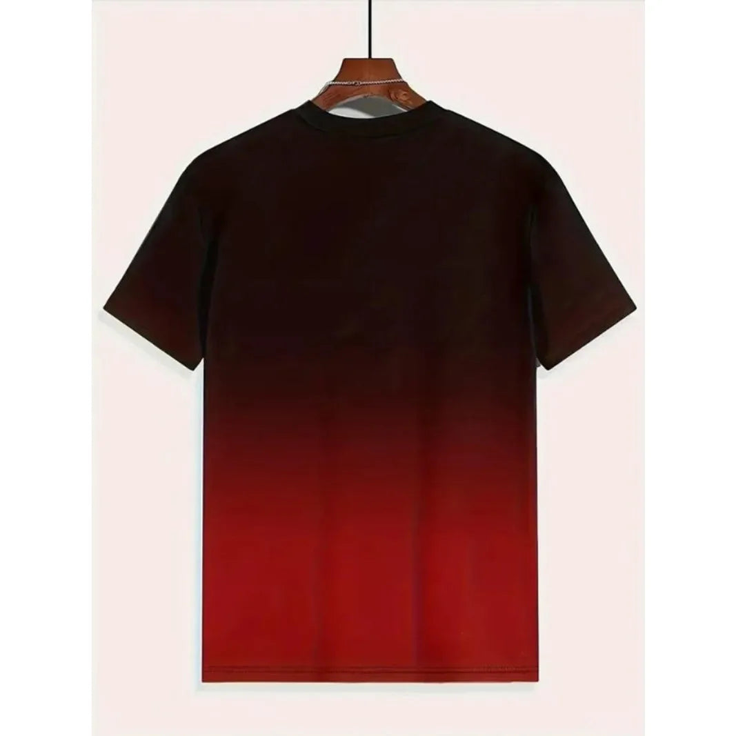 Summer Men Clothes Short Sleeve Round Neck Tops T Shirt Men Casual Fashion Fitness Running Sport Tops High Elasticity