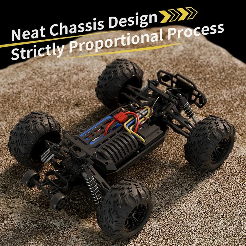 2025 New 1:16 4WD Remote Control Car 35 km/h High-Speed Off-Road RC Car All-Terrain 2.4G Electric RC Car with LED Lights