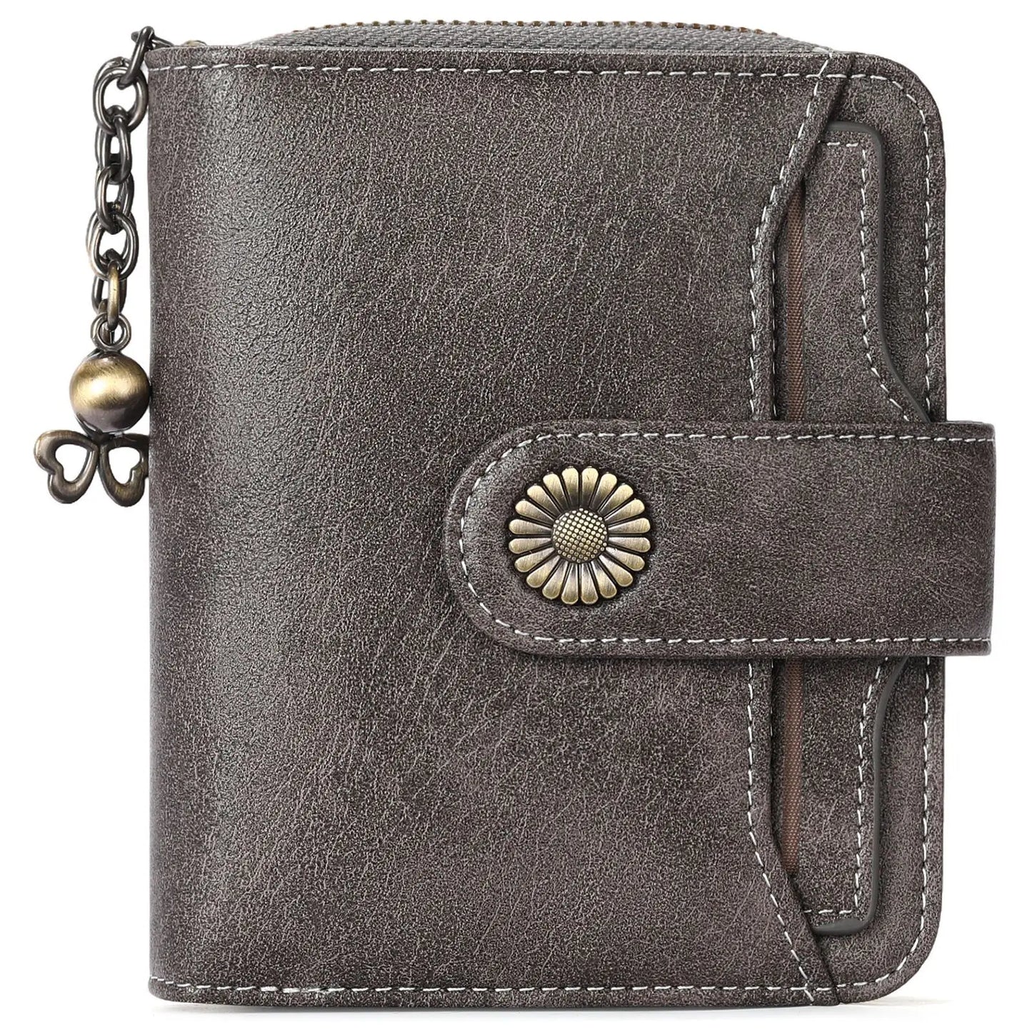 2025 Luxury Women Wallet Lady Split Leather Vintage Bifold Purse Female RFID Card Holder RetroCoins Bag Gift for Mom Box Packing