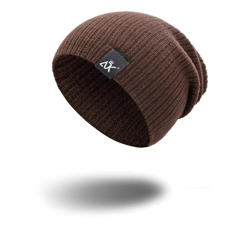 Knitted Hats Winter Unisex Warm Casual Slouchy Hats Outdoor Wool Caps Mens Beanie Letter Solid Color Fashion Street Hip Hop Hats