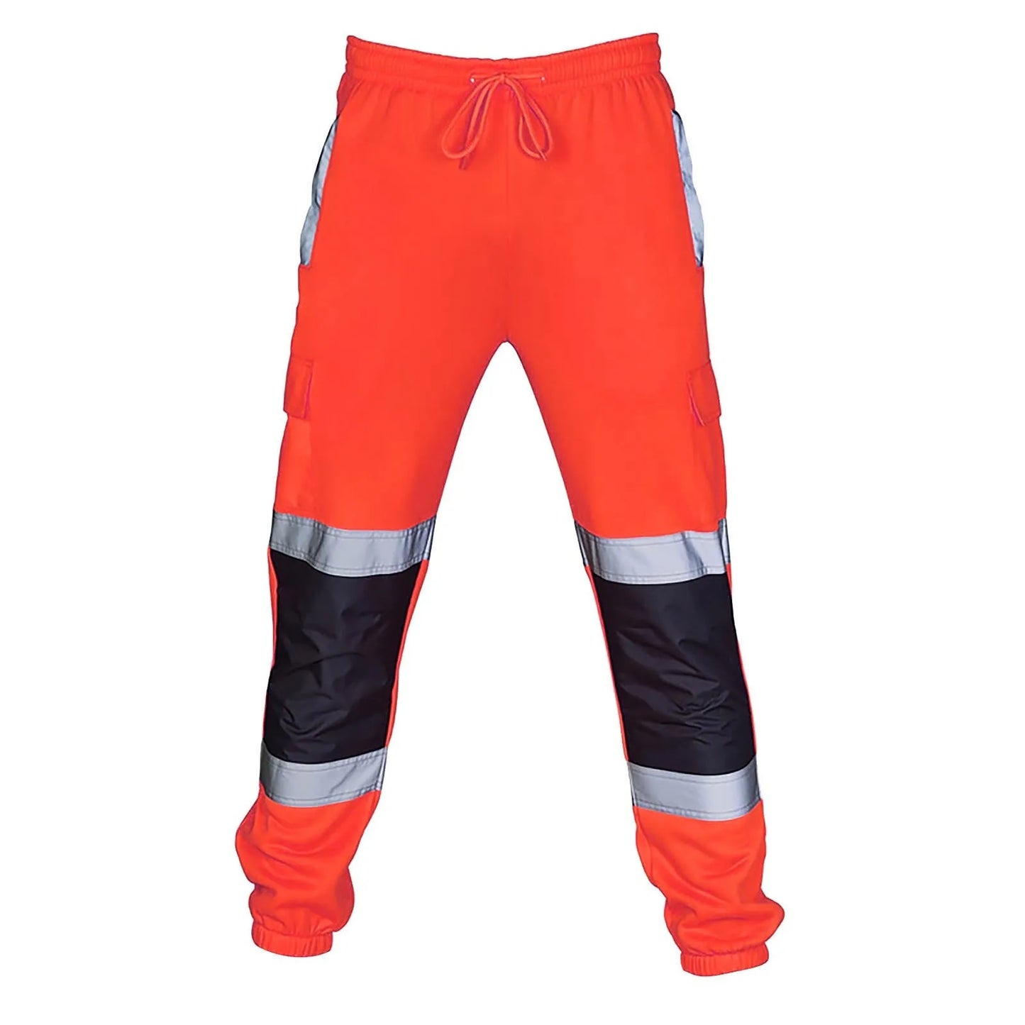 Men Trousers Reflective Overalls Multi-pocket Training Sports Trousers Men Road Work High Visibility Overalls Work Casual Pants