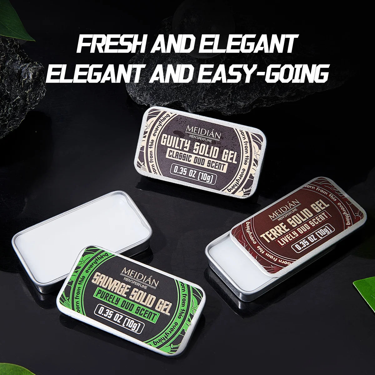 Perfume set, which can be applied on the wrist and neck, fresh smell, men's and women's portable refreshing solid perfume