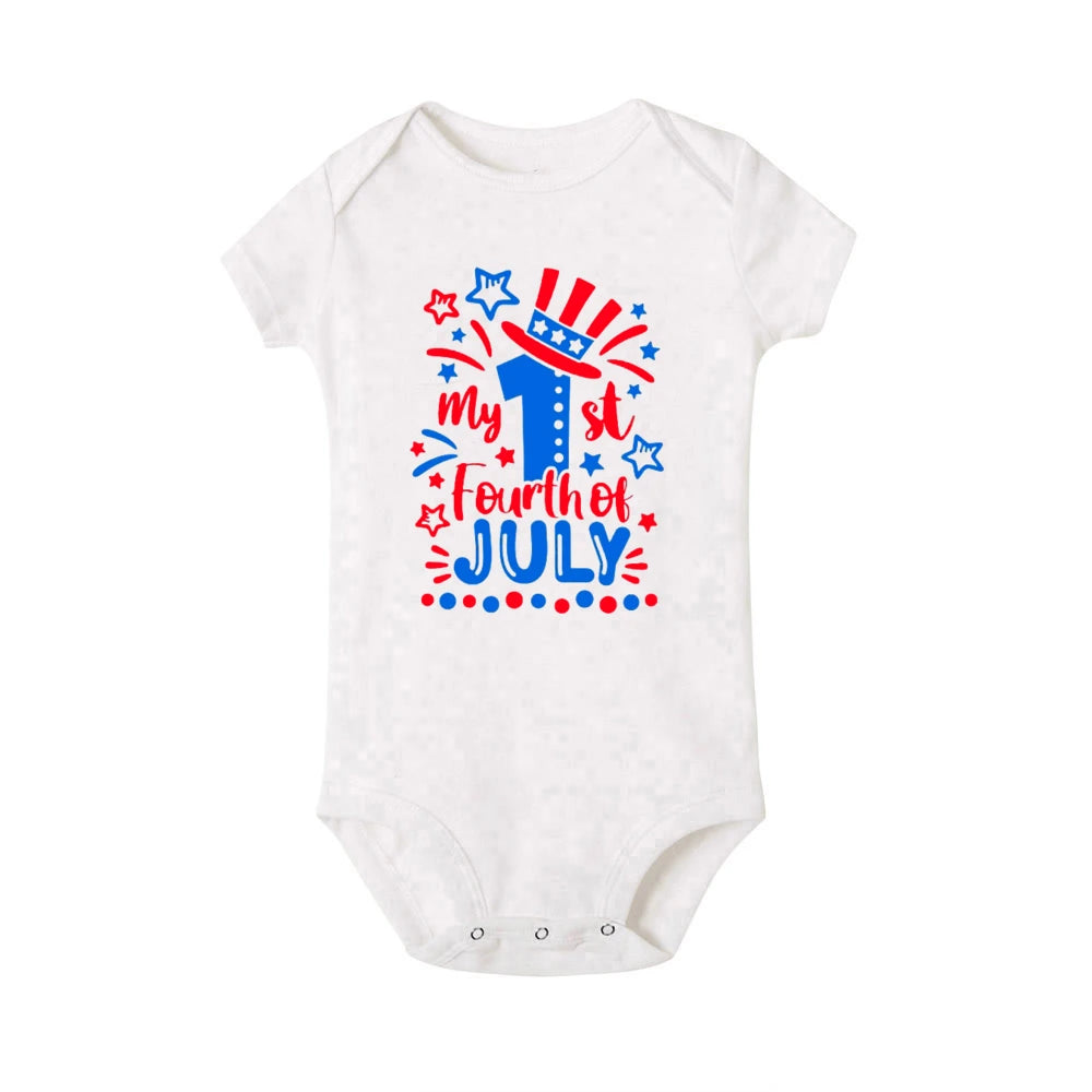 4th of July Printed Baby Romper Infant Independence Day Outfit Bodysuit Newborn Summer Jumpsuit Boys Girls Short Sleeve Clothes