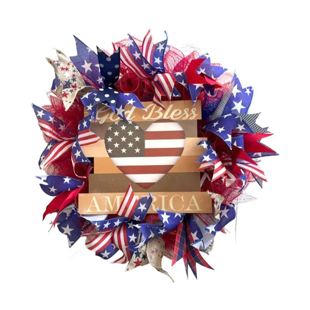 Anniversary Garland Independence Day Decor July 4Th Indoor Outdoor Door Wall Decoration Festival Home Hanging Gifts Ornament