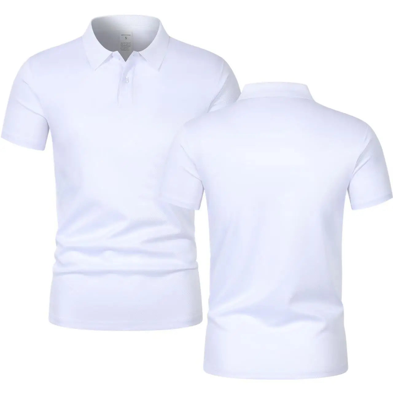 Summer Men's Short Sleeve T-Shirt Button Classic Fit Casual Polo Shirts Pullover Shirts Outdoor Solid Color Lightweight Tops