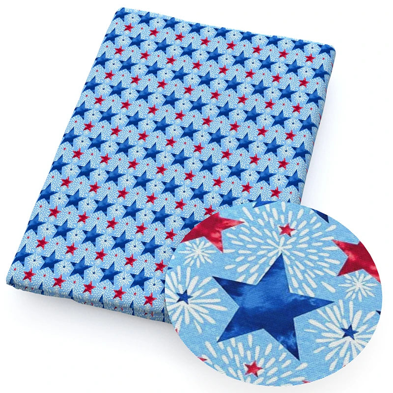 50*145cm 4th Of July Independence Day Polyester Cotton/Swimwear Fabric for Tissue Sewing Quilting Fabrics Needlework Quilt DIY