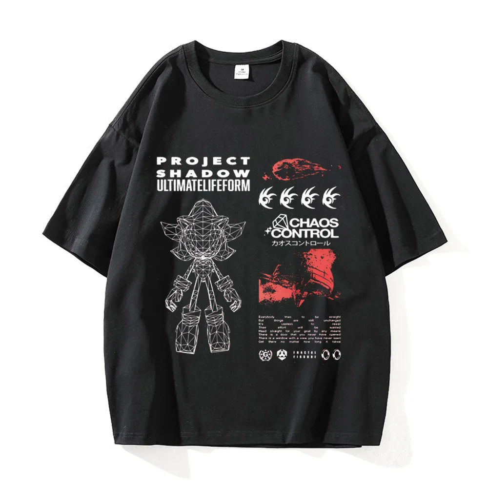 Men Clothing New in Top & Tees Mens T-Shirt Camisetas Shadow Hedgehog Tee Shirt Homme Graphic T-Shirts Men Tshirt for Men Ropa