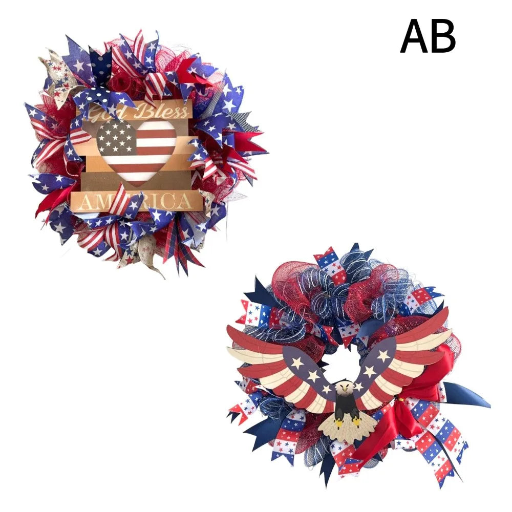 Anniversary Garland Independence Day Decor July 4Th Indoor Outdoor Door Wall Decoration Festival Home Hanging Gifts Ornament