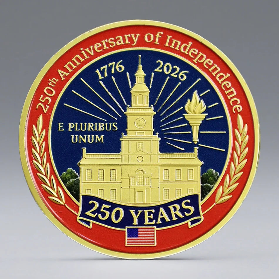250 Years United States of America Collection Coin 1776-2026 250th Anniversary Gold Plated Souvenir Coin