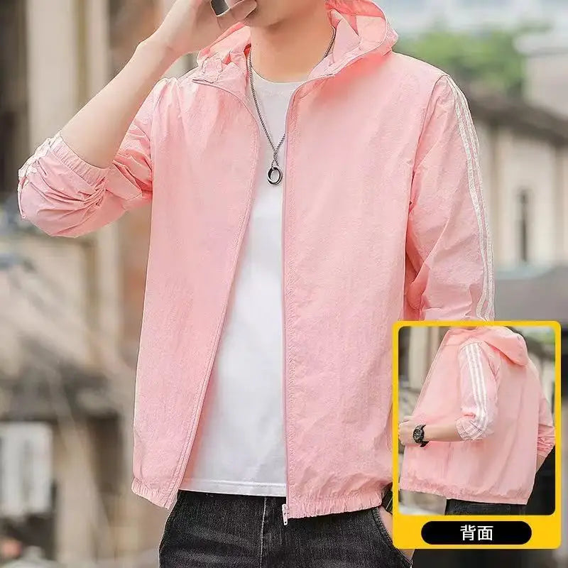 2025 New Summer Sunscreen Jacket Men's Women's Lightweight Quick-drying UV-proof Windbreaker Outdoor Camping Solid Color Tops
