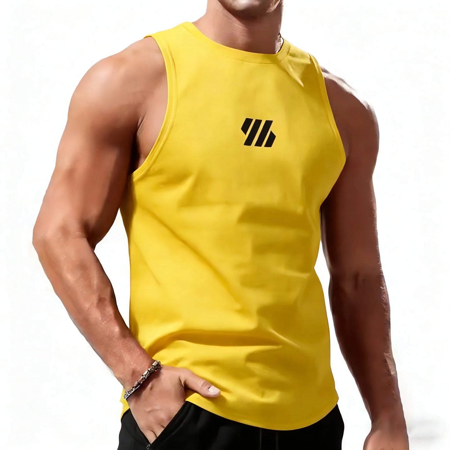 Men Sport Vest Summer Quick Dry Training Tanktop Workout Gym Singlets Man Fitness Tops Sleeveless Shirt Tee Running Tank Top Men
