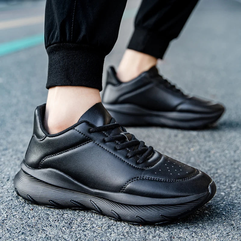 Mens Running Shoes 2025 New Leather Lightweight Comfort Anti Slip Outdoor Jogging Fitness Training Leisure Sports Shoes for Men