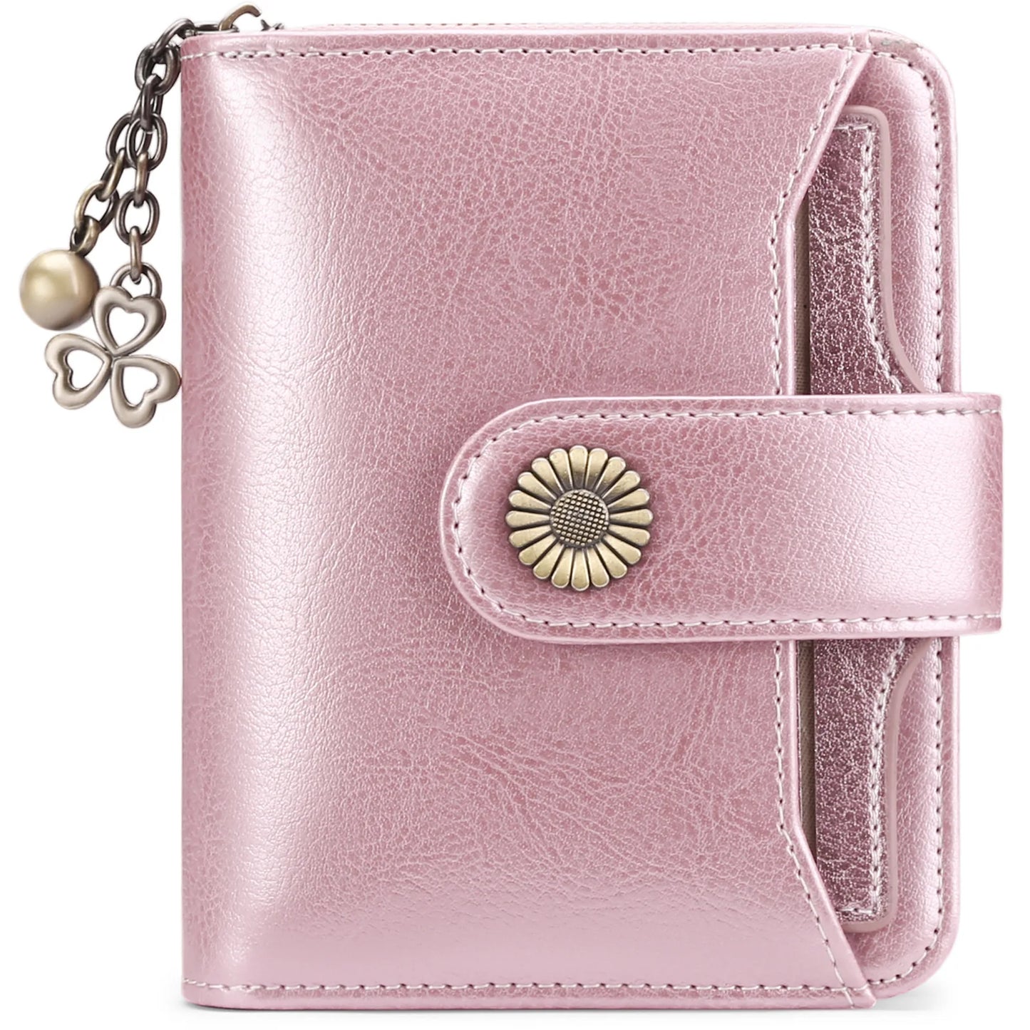 2025 Luxury Women Wallet Lady Split Leather Vintage Bifold Purse Female RFID Card Holder RetroCoins Bag Gift for Mom Box Packing