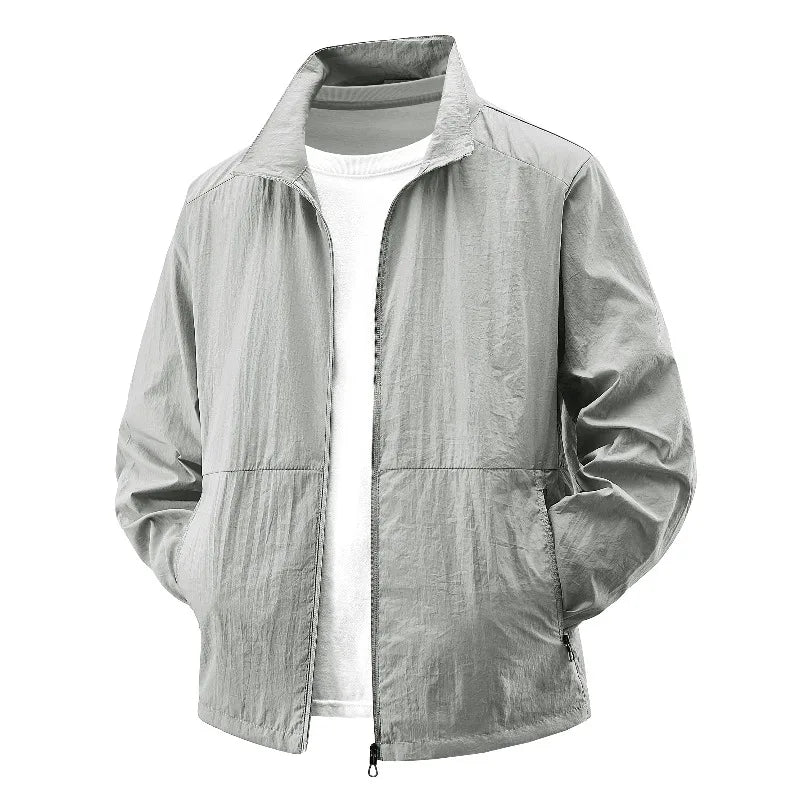 Summer Outdoor Fashion Trend Versatile Sunscreen Skin Clothes for Men Outdoor Running Fitness Sports Leisure UV Resistant Jacket