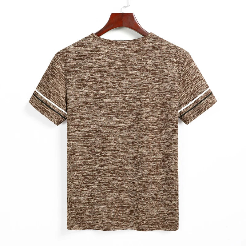 Summer T shirts Men Clothing Comfortable Breathable Short Sleeve O-Neck Top Tees Fashion Casual Clothes Plus Size 7XL 8XL 9XL