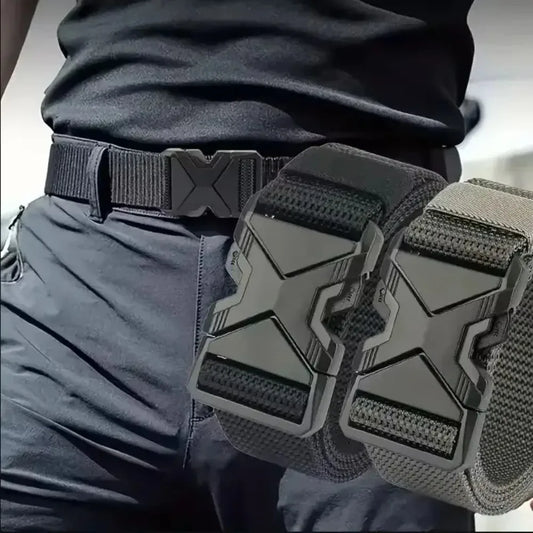 The New Men's 125cm Buckle Belt Nylon Braided Lightweight Breathable Daily Commuter Men's Belt