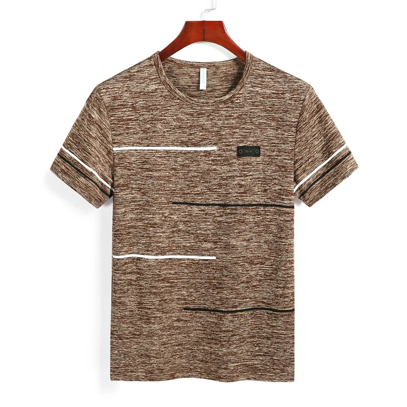 Summer T shirts Men Clothing Comfortable Breathable Short Sleeve O-Neck Top Tees Fashion Casual Clothes Plus Size 7XL 8XL 9XL