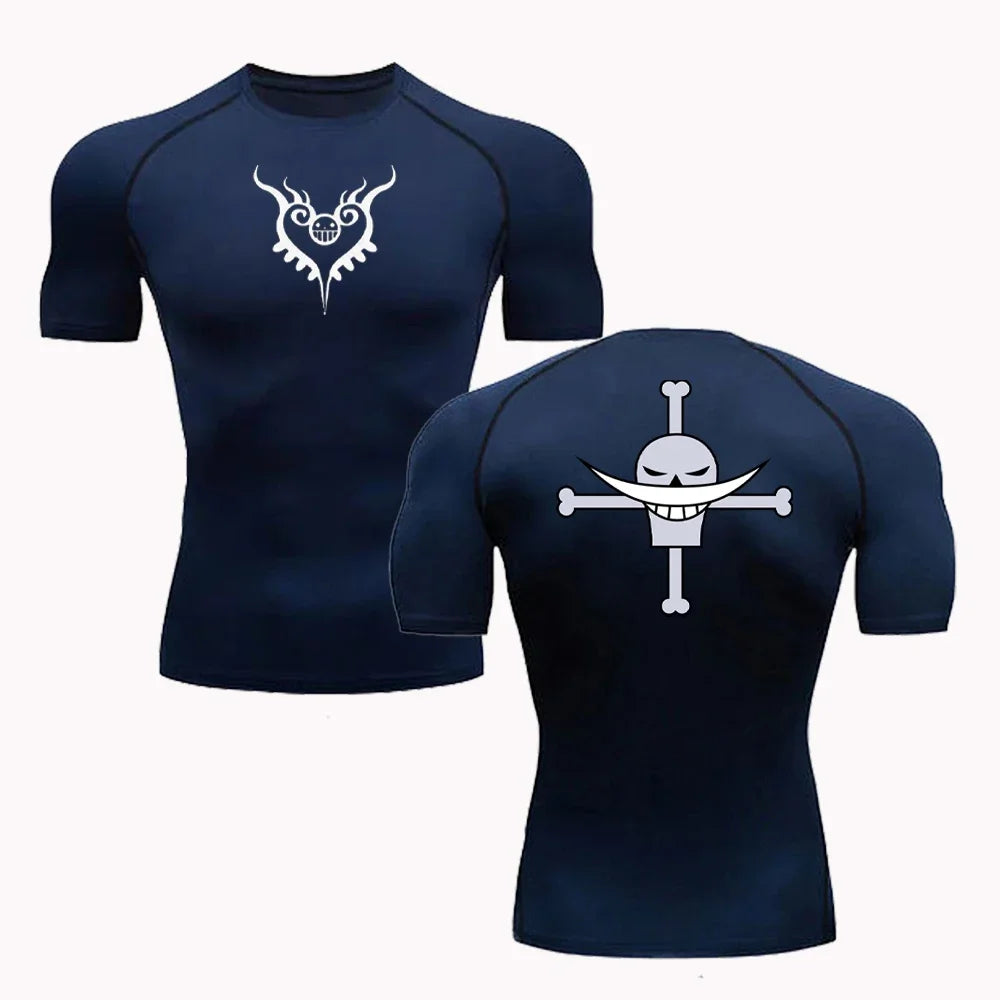 Summer Men Sun-protective Clothing T-shirt Fitness Quick-drying Running Fitness Sports Tight Rashgard High Elasticity Tight Fit
