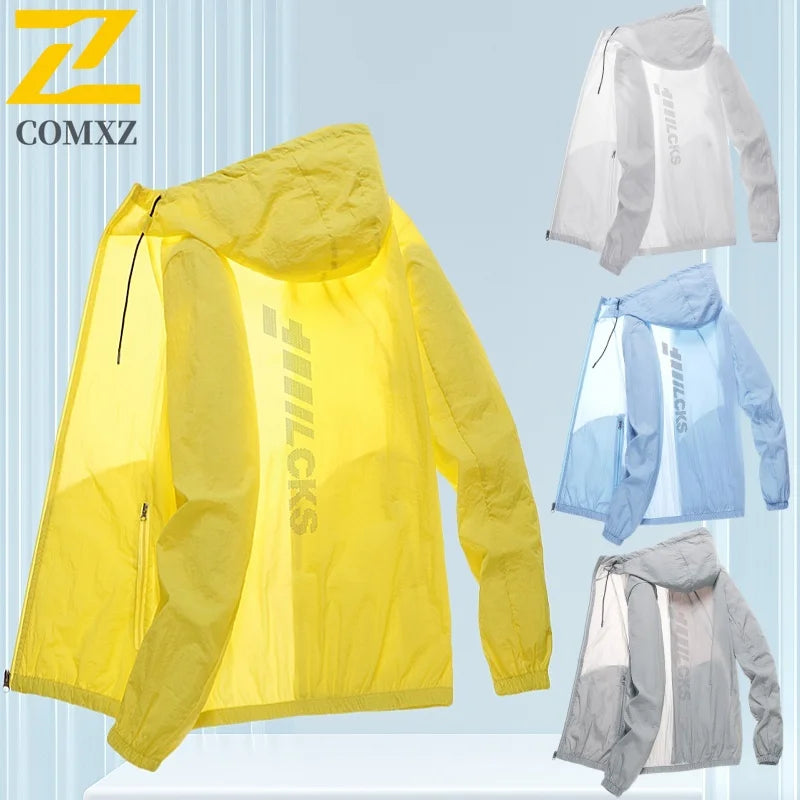 2025 New Summer Sunscreen Jacket Men's Women's Lightweight Quick-drying UV-proof Windbreaker Outdoor Camping Solid Color Tops