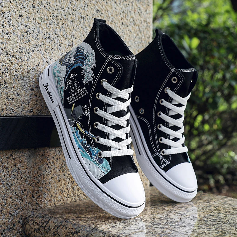 Mens Board Shoes 2025 Fashion New Mesh Breathable Anti Slip Student Walking Shoes Street Trend Low Top Sneakers for Man