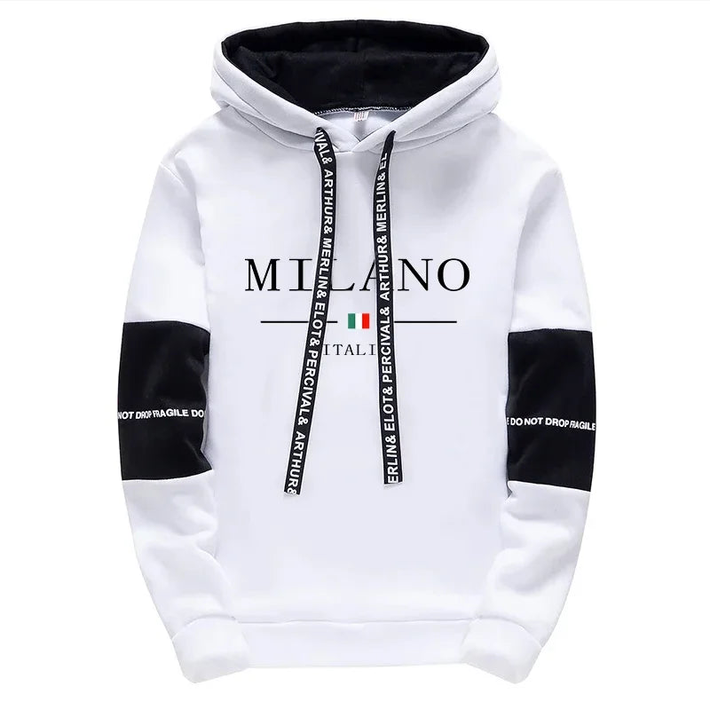 Men's Printed Tracksuit — Casual Hoodie & Jogger Pants Sportswear Set