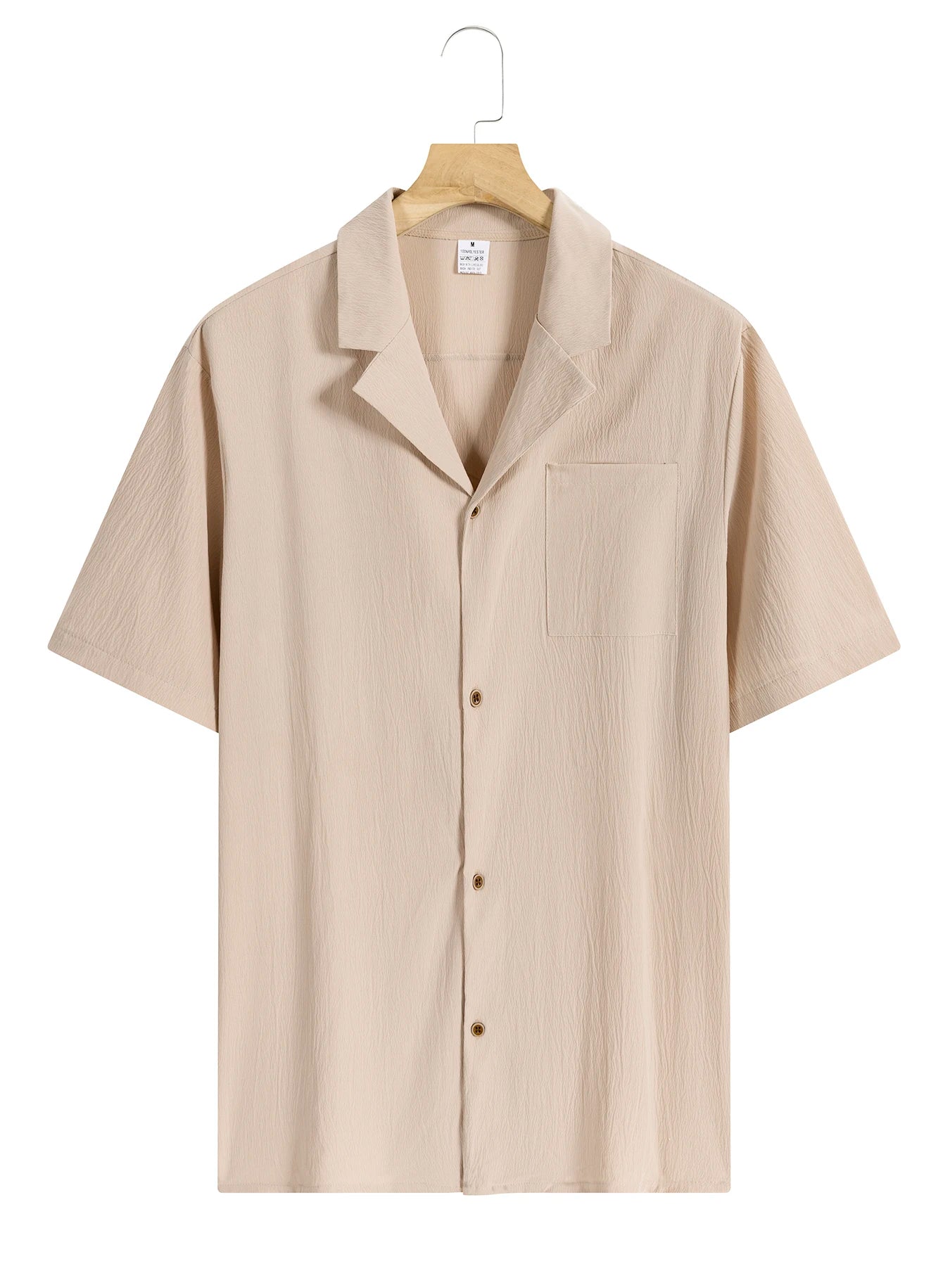 Summer Shirts for Men Casual Short Sleeved Shirts Breathable Solid Color Turn-Down Collar Formal Beach Shirts Male Clothing