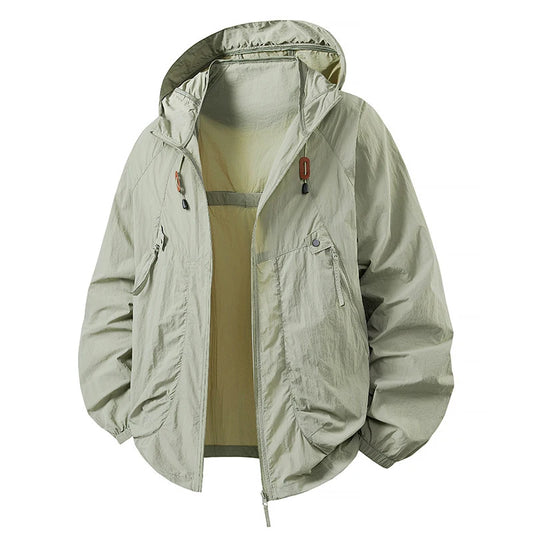 Spring Summer Mens Lightweight Hiking Jacket Outdoor Men Suncreen Breathable Hooded Coats Men Quick Dry Sports Fishing Jackets