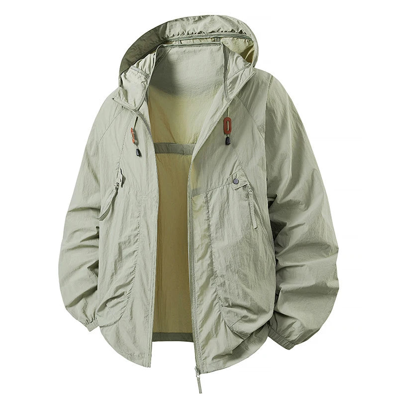Spring Summer Mens Lightweight Hiking Jacket Outdoor Men Suncreen Breathable Hooded Coats Men Quick Dry Sports Fishing Jackets