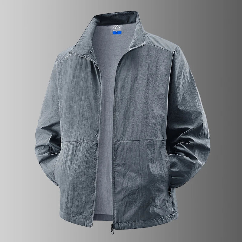 Summer Men's Fashion Trend Versatile Sunscreen Skin Jacket Outdoor Cycling Sports UV Resistant Lightweight Breathable Jacket