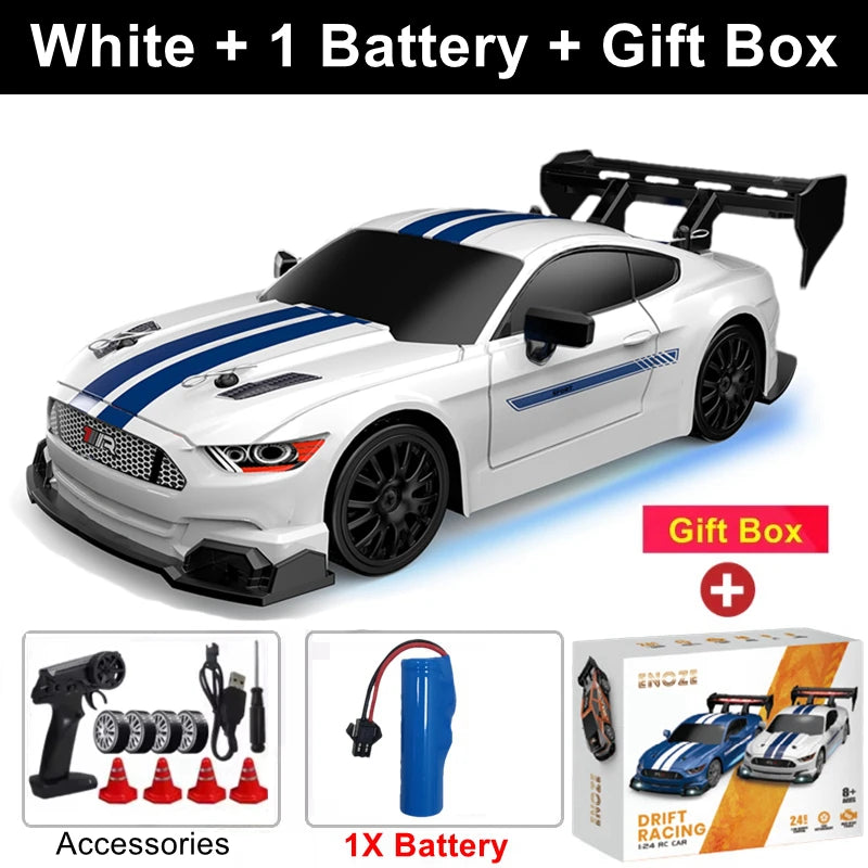 RC Drift Car 4WD Remote Control High Speed Racing Vehicle with LED Lights 2.4GHz Radio 4x4 Off-Road Truck Toy for Children Kids
