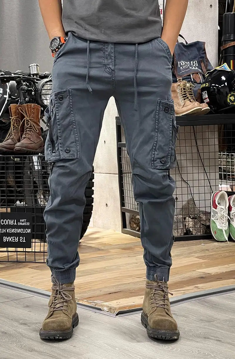 New Tactical Work Pants Men Outdoor Cargo Trousers Multi-pocket Zipper Joggers Autumn Spring Outdoor Workwear Hiking Trousers
