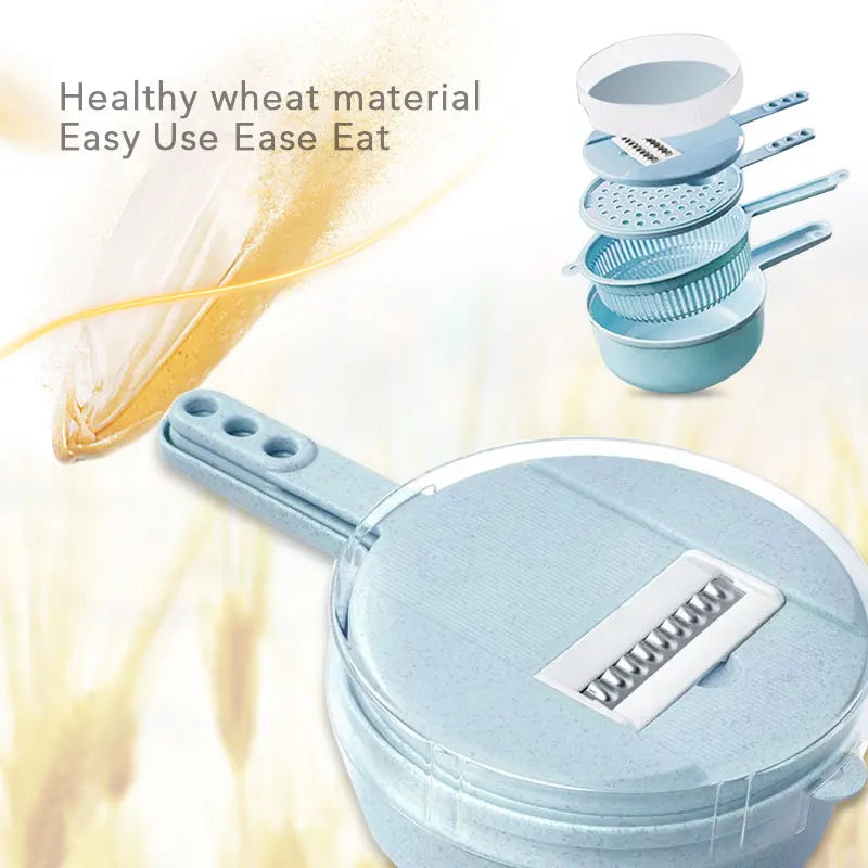 Multifunctional Vegetable Chopper & Grater – 7-Blade Kitchen Slicer Set