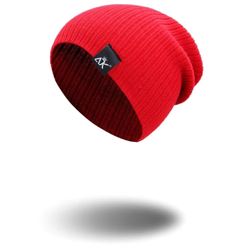 Knitted Hats Winter Unisex Warm Casual Slouchy Hats Outdoor Wool Caps Mens Beanie Letter Solid Color Fashion Street Hip Hop Hats