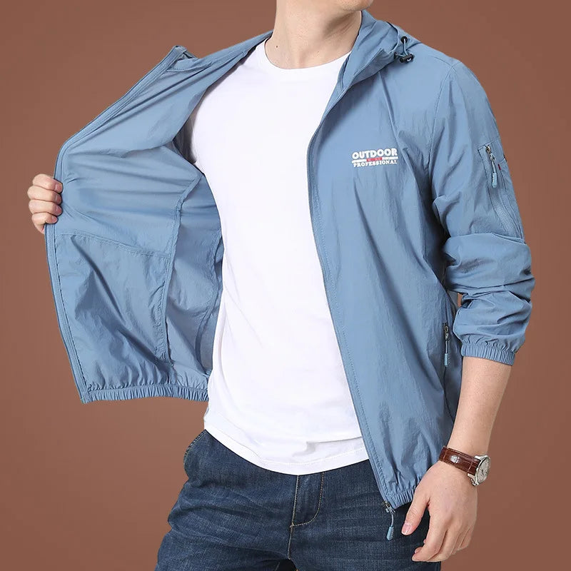 Good Quality Summer Jackets Men Coats Male Sunscreen Windbreaker Traveling Clothing Ultrathin Fishing Jacket Tops Hiking Wearing