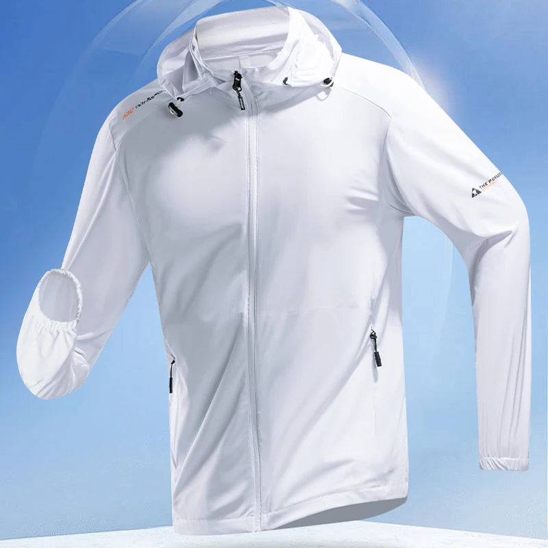 Jacket Mens Spring autumn New men sun protection coat jacket Solid color hooded Jackets casual coat Men's business coats 2368
