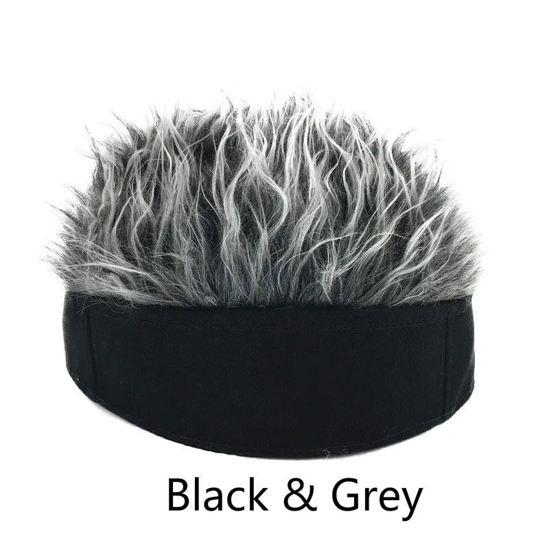 Mens Fashion Wig Cap Hip hop Adjustable Caps Cartoon Cosplay Hair Hat Role-playing Props Pullover Hat Band Vocal Hat Funny Gifts
