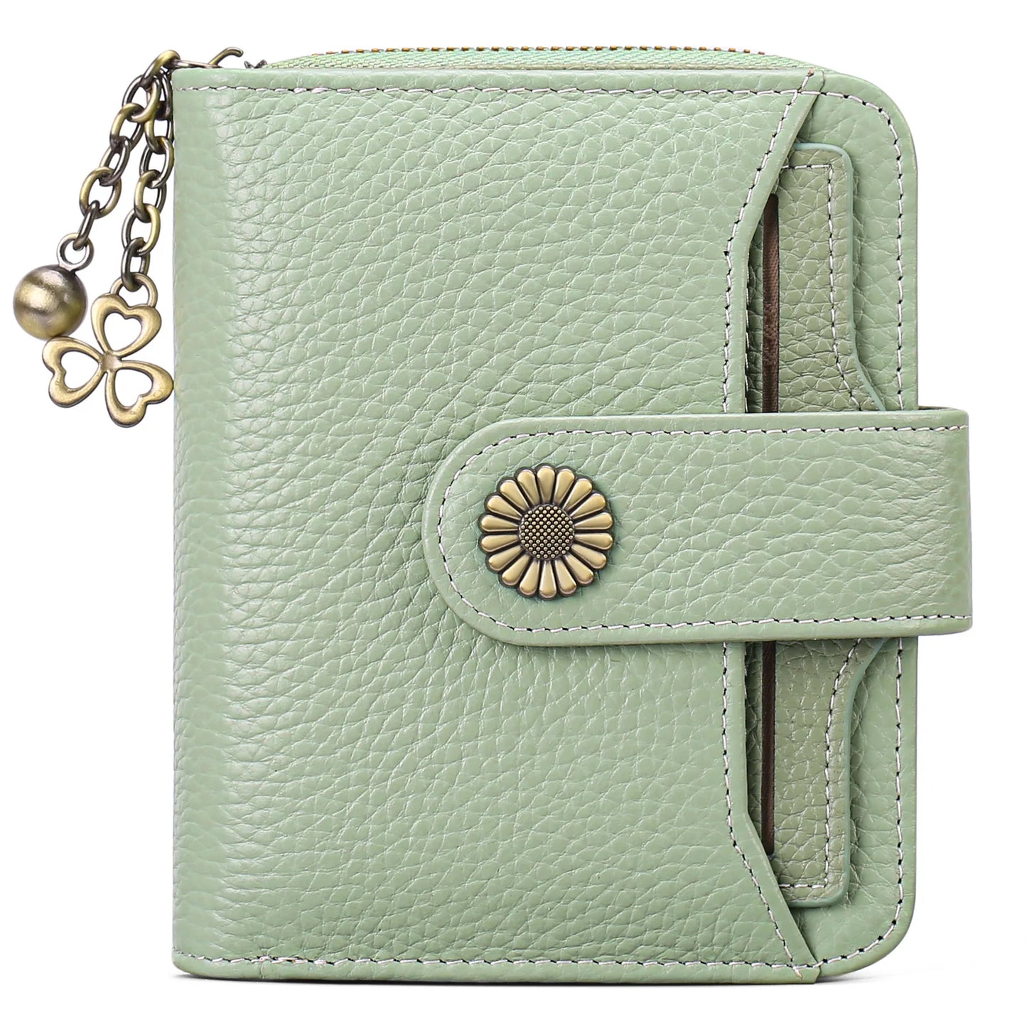 2025 Luxury Women Wallet Lady Split Leather Vintage Bifold Purse Female RFID Card Holder RetroCoins Bag Gift for Mom Box Packing