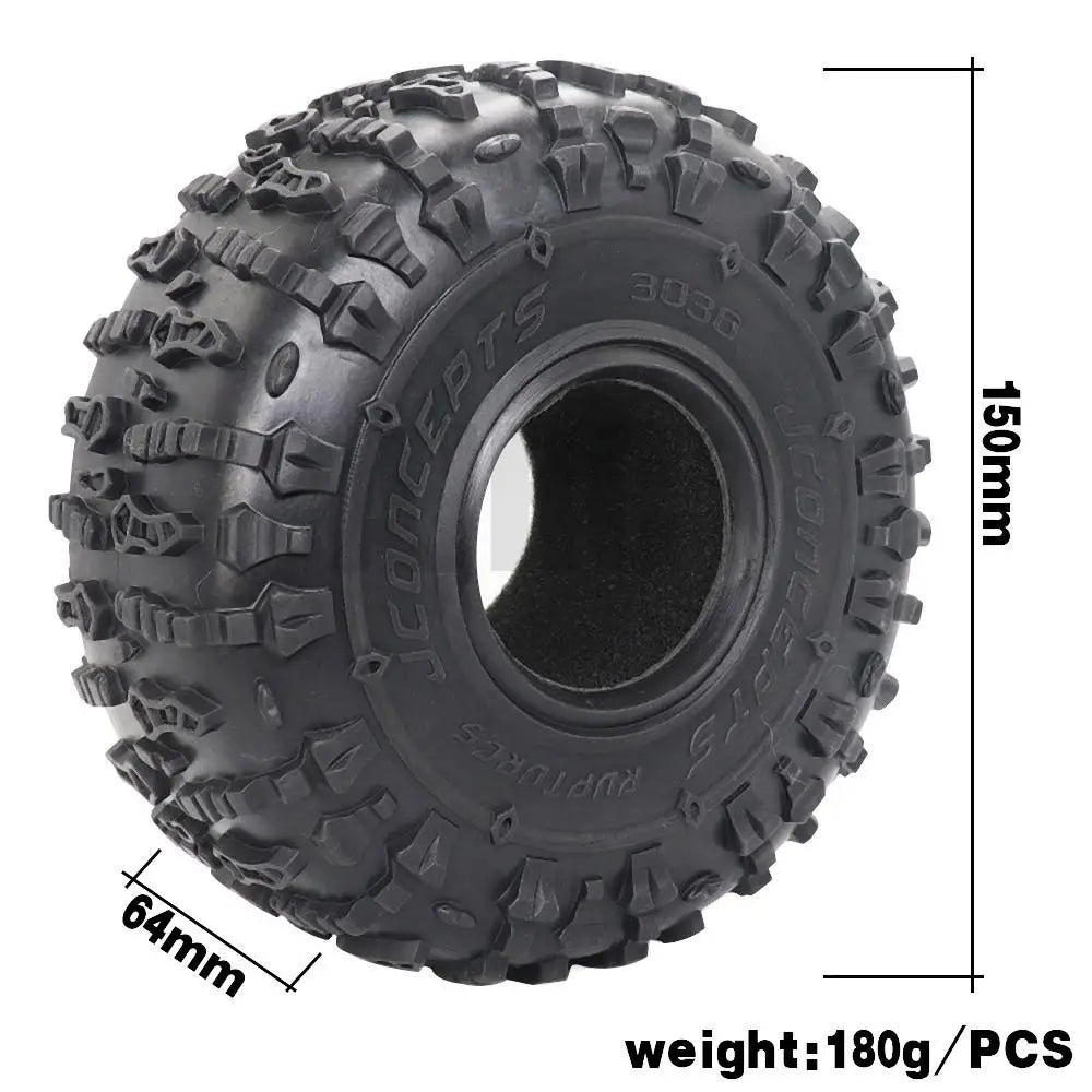 Remote Control Car 4 Pieces 2.2 "jconcepts Rubber Tires Tires For 1/10 Remote Control Crawler Wraith Trax Rr10 Scx10 Wrangler Wh