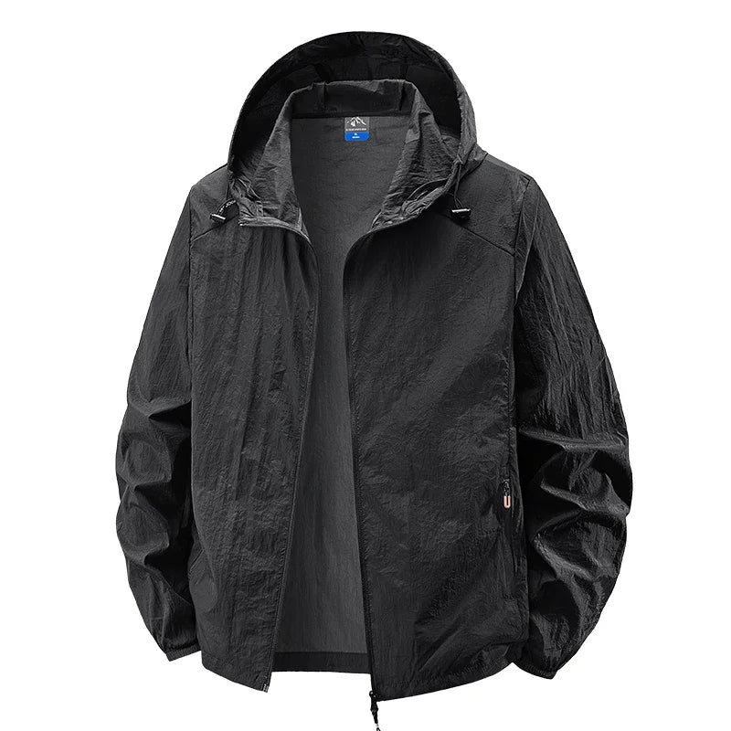 Fast Ship Summer Jackets Men Hooded Windbreaker Coats Camping Sunscreen Clothing Men Ultrathin Fishing Wearing Man Sportswear