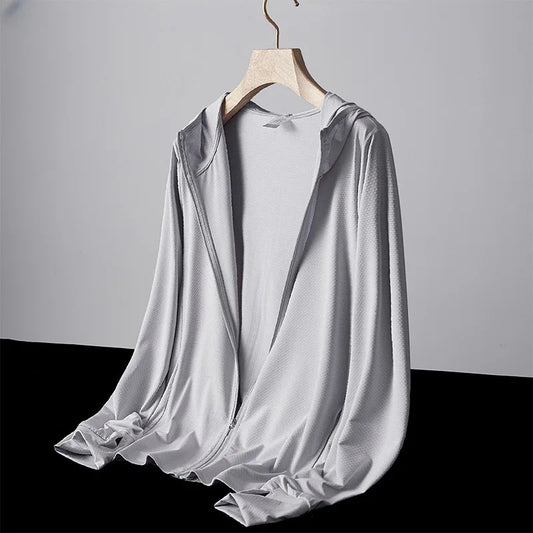 Summer Outdoor Upf50 Sun Protection Jacket For Men 2025 New Style Loose-fit Ice Silk Ultra-thin Sun Protection Clothing