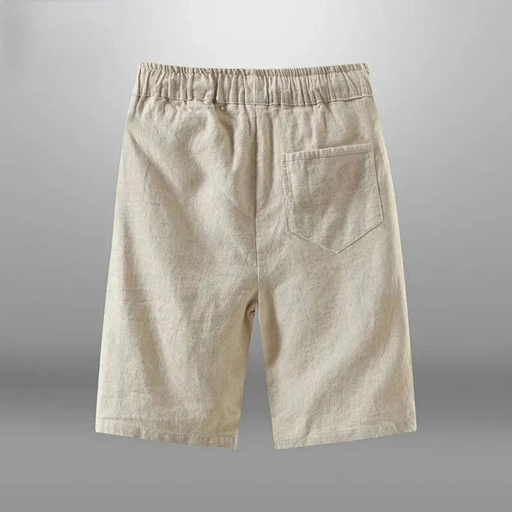 Men Shorts for Men Cotton Linen Casual Breathable Beach Shorts Men's Short Sweatpants Vacation Gym Basketball
