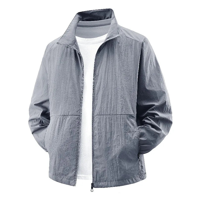 Summer Outdoor Fashion Trend Versatile Sunscreen Skin Clothes for Men Outdoor Running Fitness Sports Leisure UV Resistant Jacket