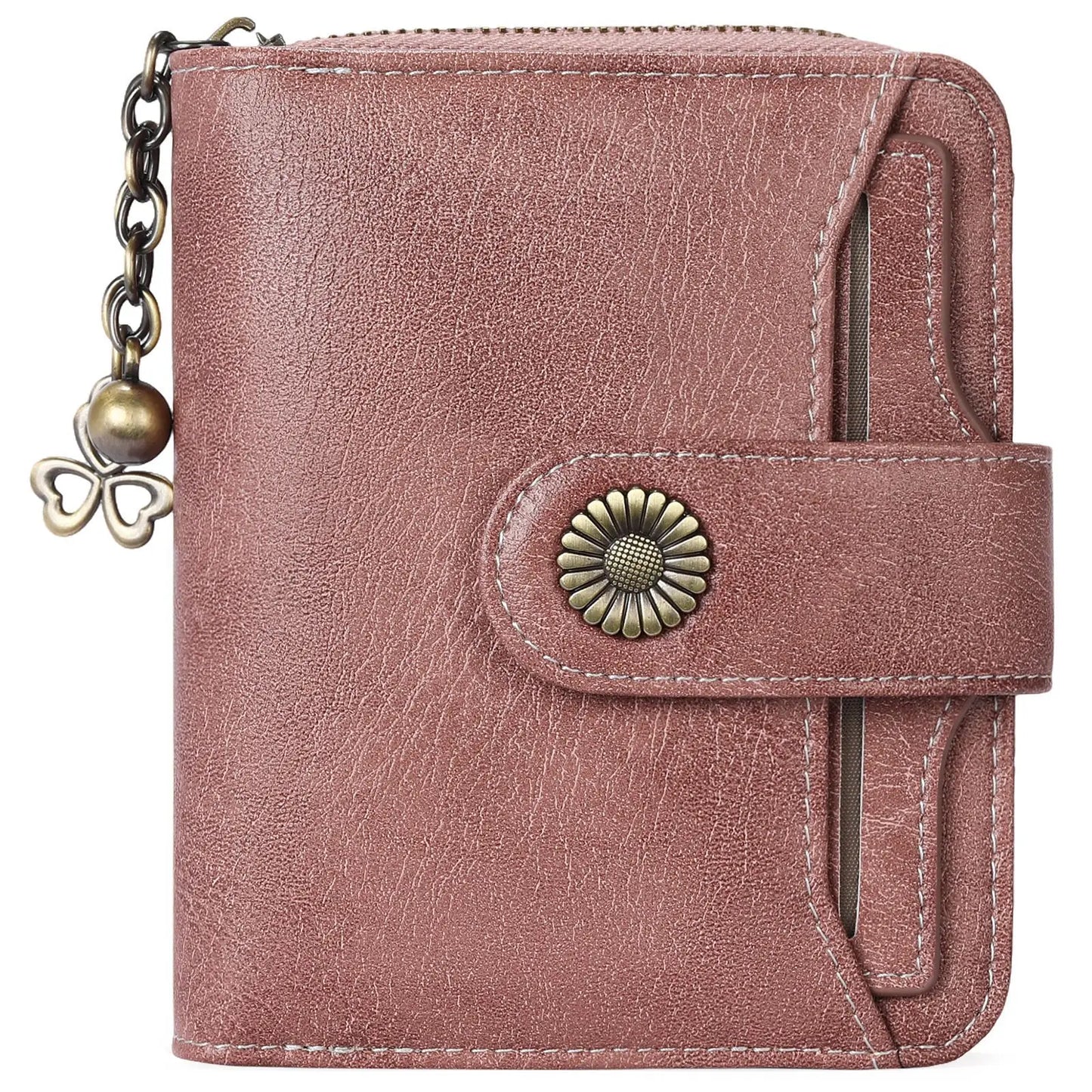 2025 Luxury Women Wallet Lady Split Leather Vintage Bifold Purse Female RFID Card Holder RetroCoins Bag Gift for Mom Box Packing