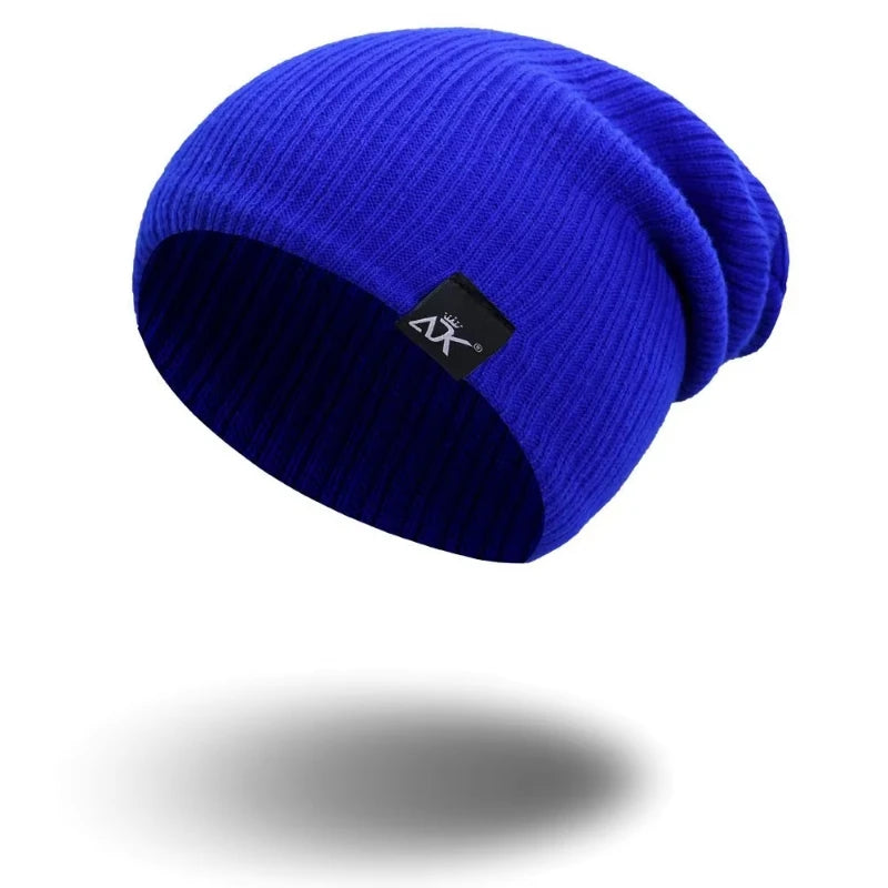 Knitted Hats Winter Unisex Warm Casual Slouchy Hats Outdoor Wool Caps Mens Beanie Letter Solid Color Fashion Street Hip Hop Hats