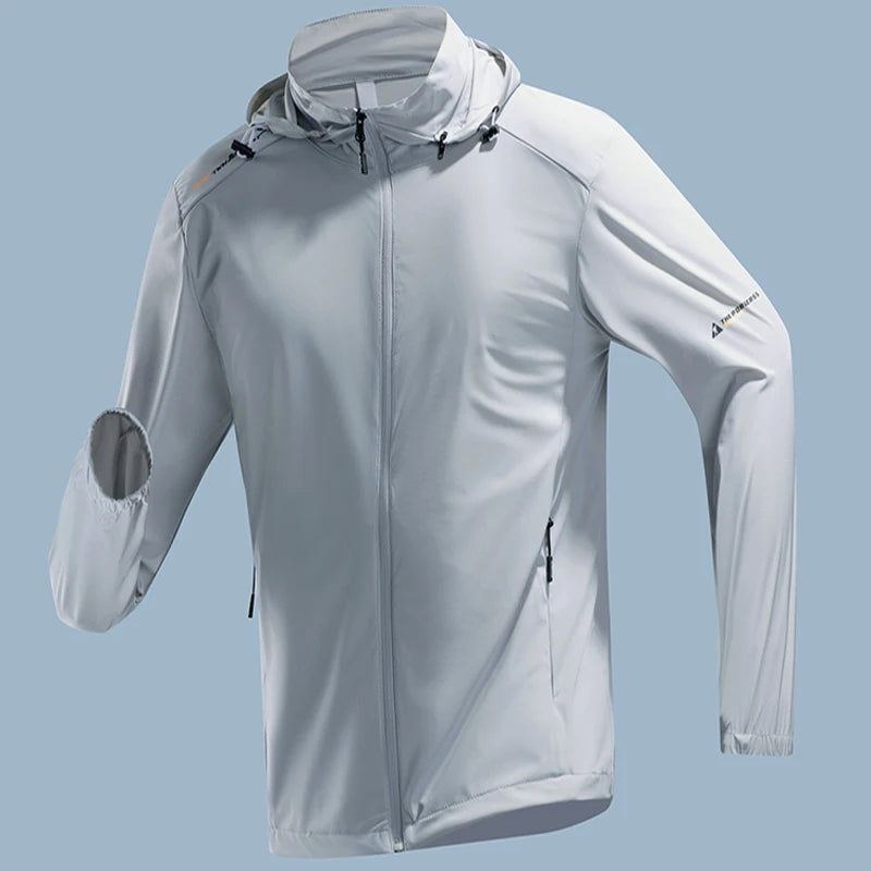 Jacket Mens Spring autumn New men sun protection coat jacket Solid color hooded Jackets casual coat Men's business coats 2368