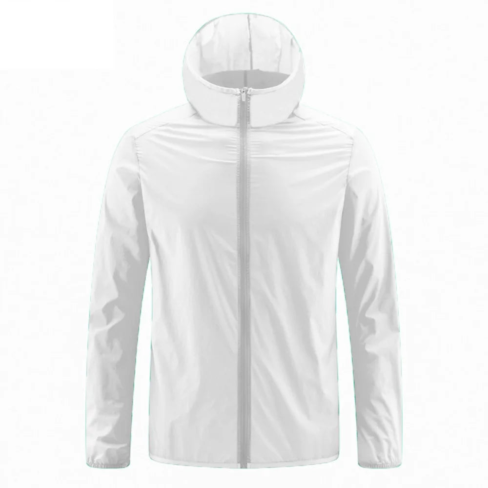 Summer Men's Ice Silk sun protection clothing Lightweight Breathable Outdoor Anti-ultraviolet Skin Coat Jacket